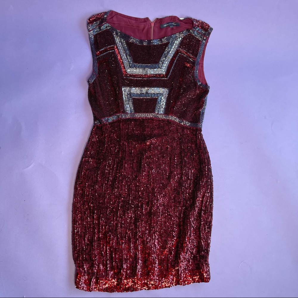French Connection Beaded and Sequined Dress